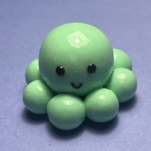Polymer Clay Octopus - Mint desk friend